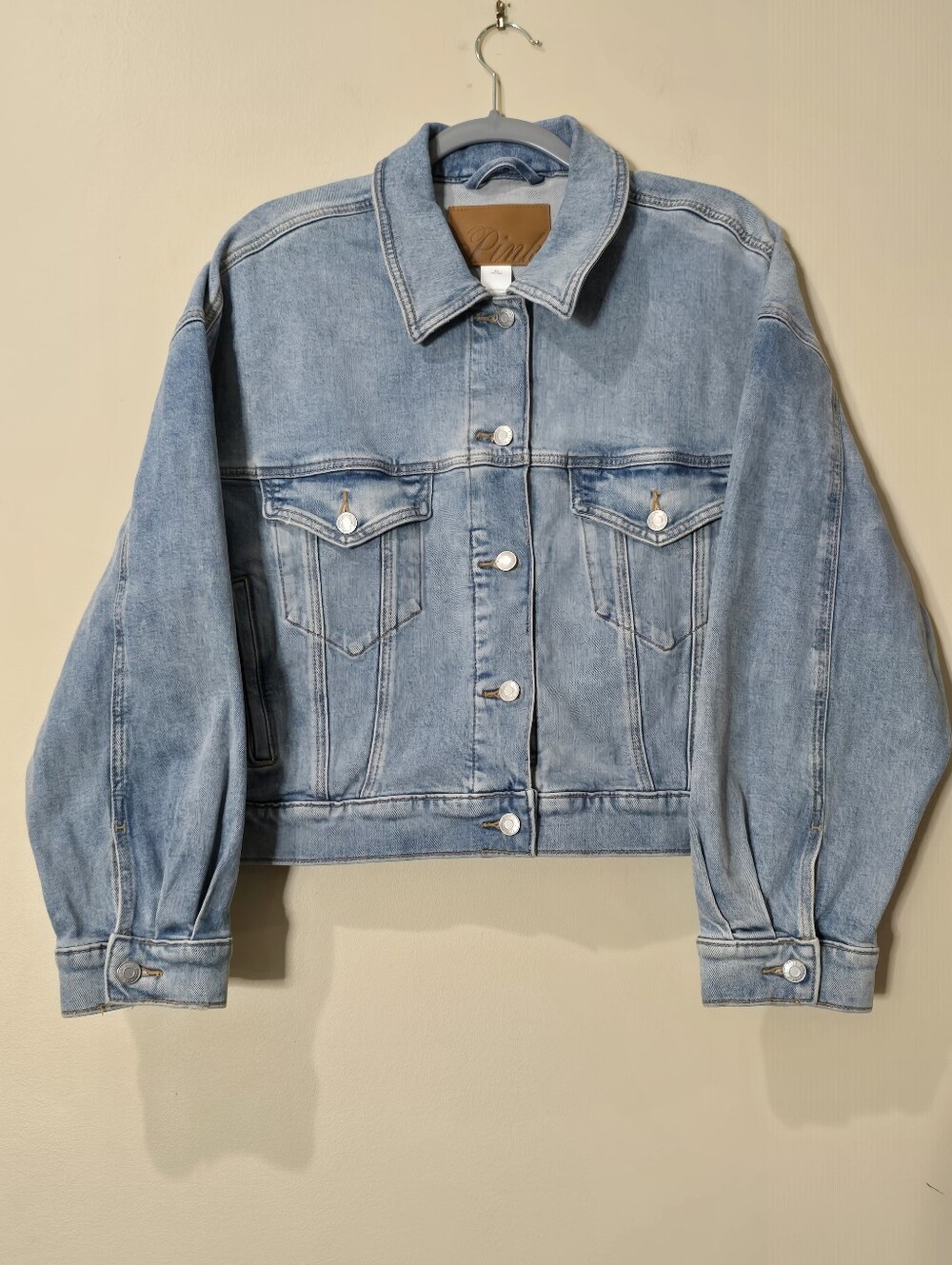 VS PINK Denim by PINK Boyfriend Trucker Jacket Sz MED